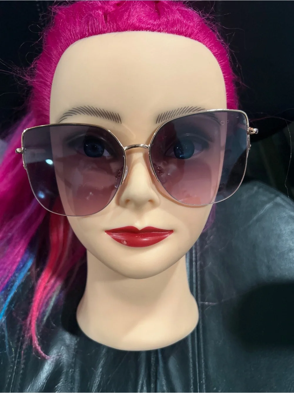 Fashion Oversized Gradient Lens Women's Sunglasses - Pink